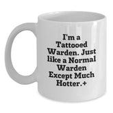 Warden Gifts Funny White Coffee Mugs for Birthday, Unique Gifts from Friends to Warden, for Warden Lovers, Hot and Humorous - Main